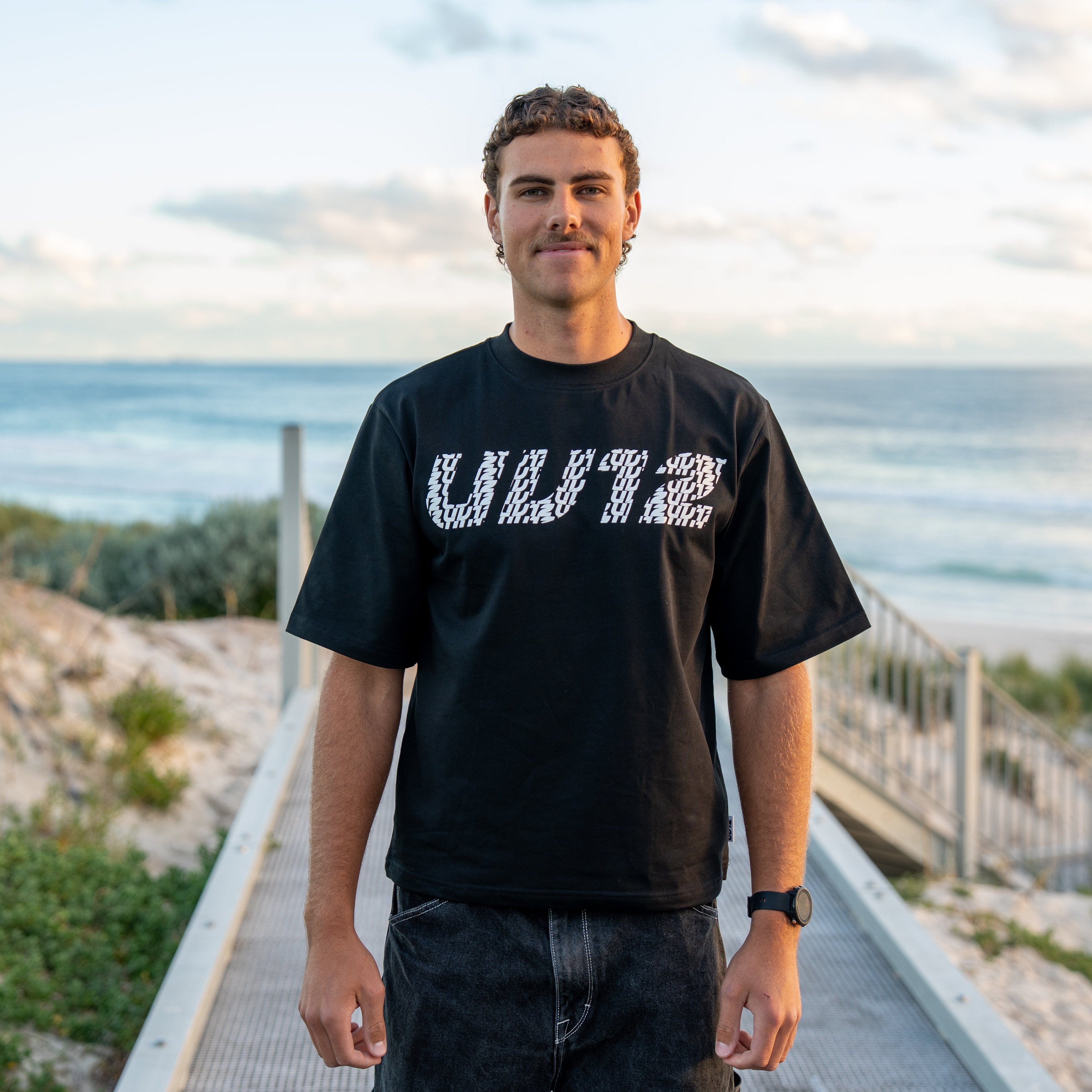 BLACK DRAWSTRING TSHIRT